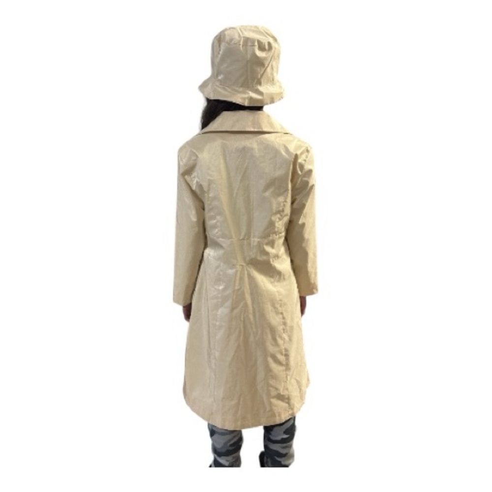 Rothschild Kids shiny Beige jacket with matching hat Euc 12 - Picture 2 of 13